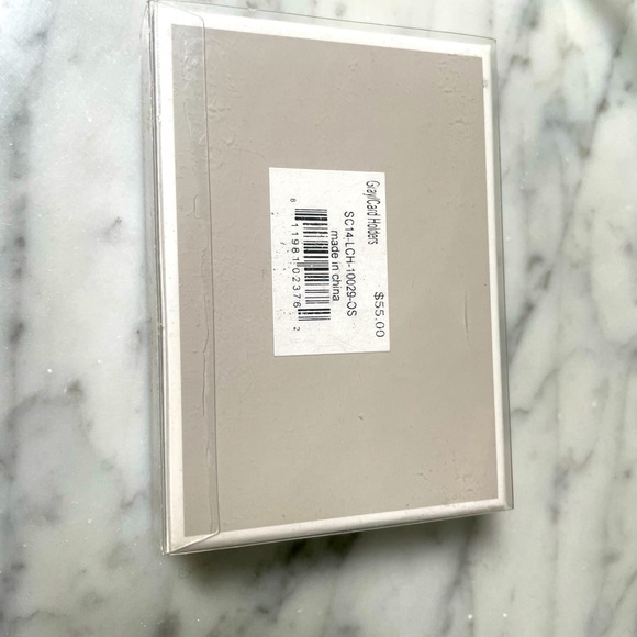 HOOK & ALBERT smooth black leather credit card holder - Picture 2 of 2